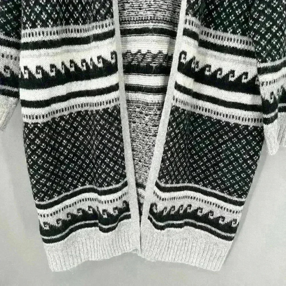 Cotton On Cardigan Womens XS Mohair Blend Fair Isle Long Cozy Eclectic Grandpa - Picture 3 of 11